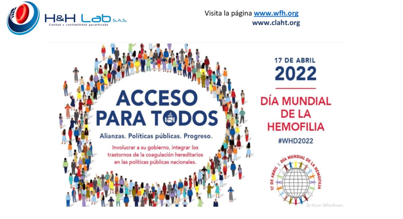 17 de abril de 2022 Día mundial de la hemofilia